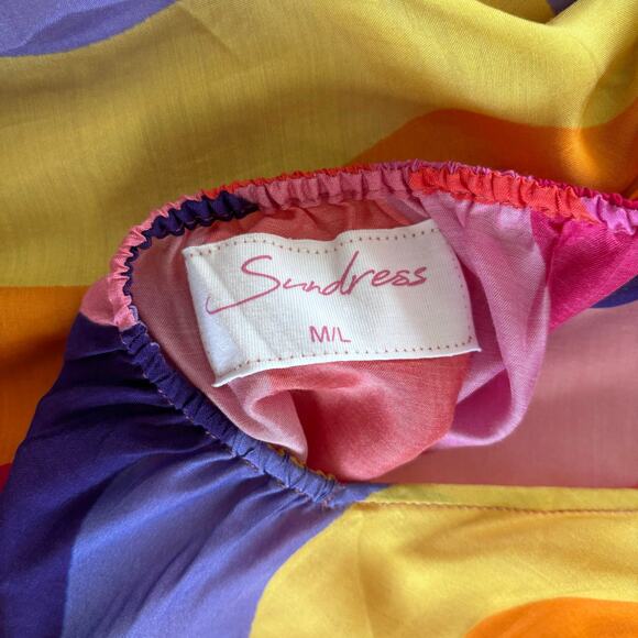 Sundress Grace Capri Multicolor Rainbow Long Maxi Slip Dress Women’s Size M/L - Picture 9 of 9